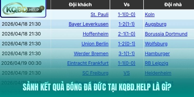 Hệ thống kết quả bóng đá Đức tại Kqbd.help