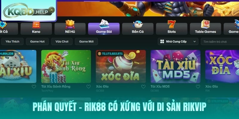 Rik88 đạt chuẩn Live Casino nhưng còn khoảng cách minh bạch RTP