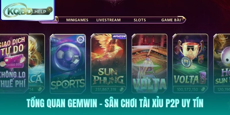 Gemwin nền tảng Tài xỉu P2P không house edge giấy phép Curaçao
